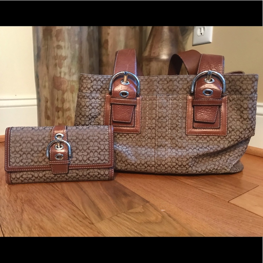 Coach purse, wallet and checkbook cover